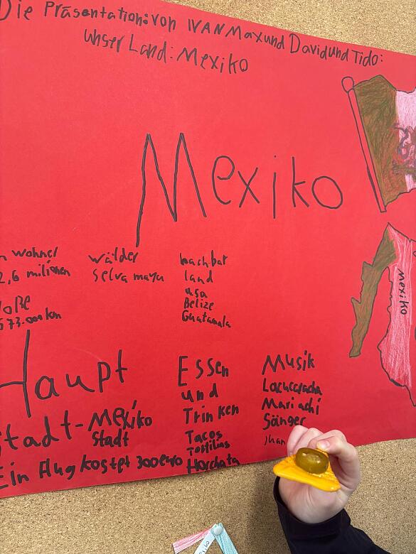 Plakat mit Informationen über Mexico